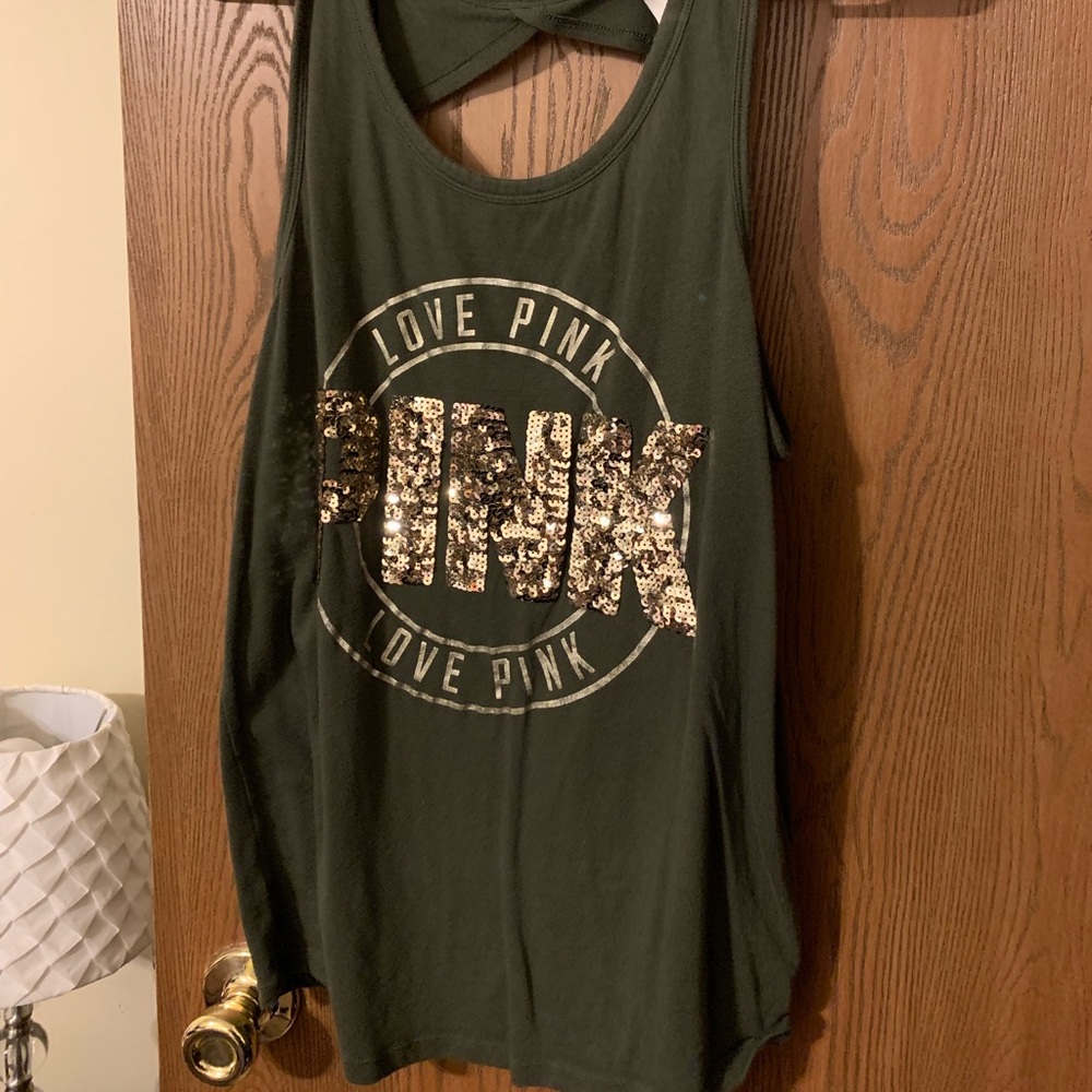 VS BLING OPEN BACK PINK TANK